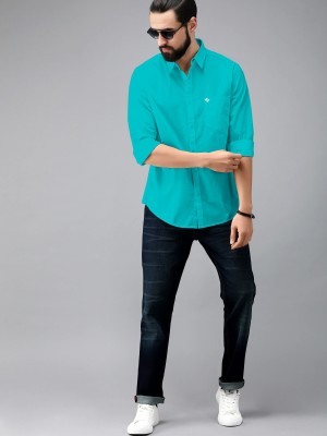 Paul Henry Men Solid Casual Green Shirt