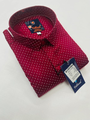 Men Printed Formal Maroon Shirt