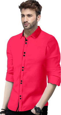 SURRT FASHION Men Solid Casual Red Shirt