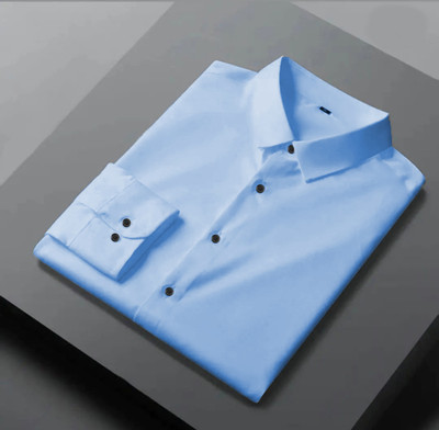 Men Solid Formal Light Blue Shirt