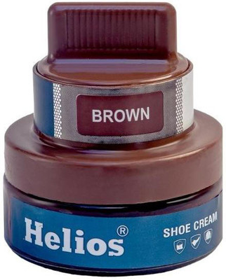 Helios Shoe Cream - 48 GM With Applicator Patent Leather Shoe Cream(Brown)
