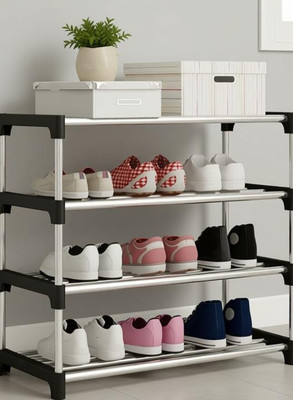 sarmajistore This is a great storage cabinet for your home to store your shoes, books, kids Plastic Shoe Stand(Black, 4 Shelves, DIY(Do-It-Yourself))