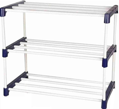 FLENKO PREMIUM QUALITY 3 Layer shoe rack Plastic Shoe Stand(Black, 3 Shelves, DIY(Do-It-Yourself))