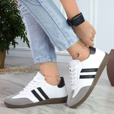 FOOTGRAB Rich Quality|Comfortable|Lightweight Sneakers For Women(White, Grey , 3)