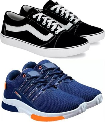 ANGO Sneakers For Men(Blue, Black)