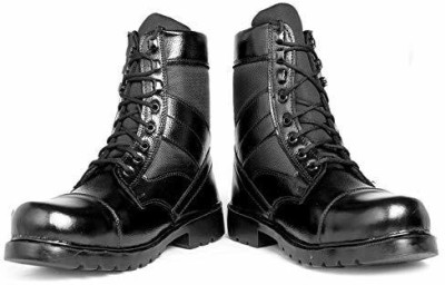 armed force LEATHER COMBAT ARMY BOOT SHOES FOR MEN / ARMY /COMBAT BOOTS /DMS SHOES Boots For Men(Black , 7)