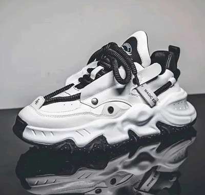 TERFILL White Stylish Trending Sport Running Walking Casual Shoes Sneakers For Men(Black, White , 6)