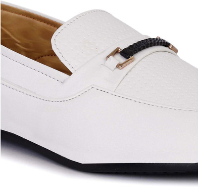 MECHLO Stylish Good Looking Casual Slip On Sneakers For Men(White , 10)