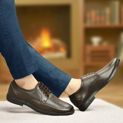 PILADO Rich Quality|Lightweighted|Designer Style Derby For Men(Brown , 9)