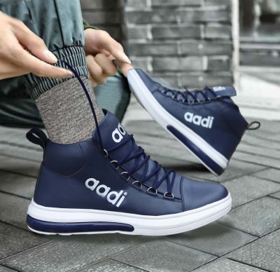 aadi Synthetic| Lightweight| Premiun| Comfort| Summer Tendy| Outdoor| High Tops For Men(Navy , 10)