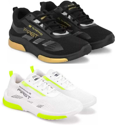 Ketolite Combo Pack Of 2 Sneakers For Men(Black, White , 9)