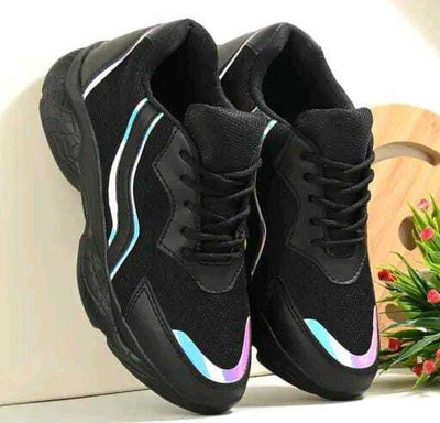 TREADLY Shoes for women | Shoes for girls | Casual shoes Sneakers For Women(Black , 7)