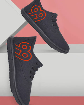 Kenamin Stylish Casual Shoes for Men and kids Casuals For Men(Black, Orange , 4)