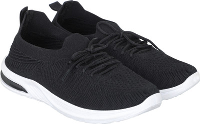 fooinQ Women’s Lightweight Slip-On Casual Shoes | Stylish Running,Gym& Walking Sneakers Slip On Sneakers For Women(Black , 5)