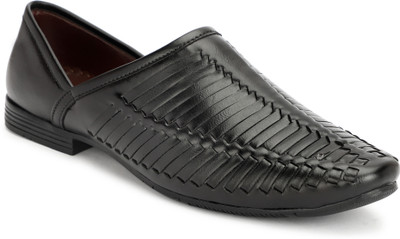 Bestows Casual/Wedfding Stylish Mojaris Loafers For Men(Black , 6)