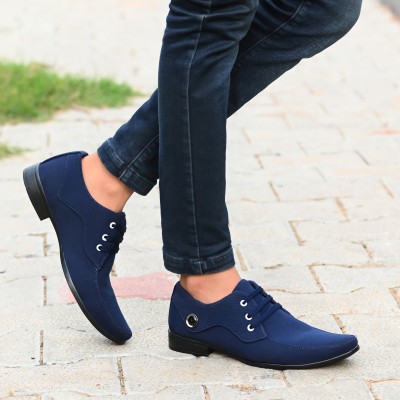 sixXplus Formal Shoes For Mens Lace Up For Men(Blue)