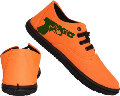 Kenamin Stylish Casual Shoes for Men and kids Casuals For Men(Orange, Green , 7)