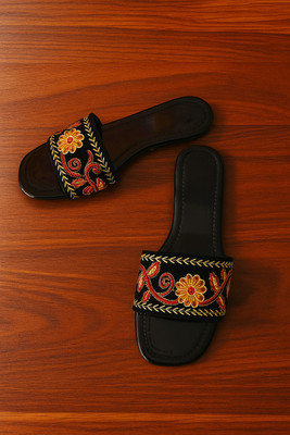 the royal craft Women Flats(Black , 5)