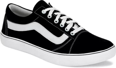 house of common Canvas Shoes For Men(Black , 7)