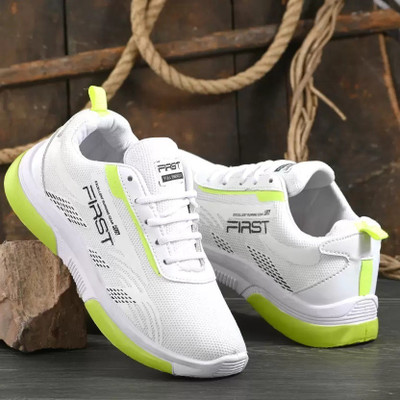 Running Shoes For Men(White, Green)