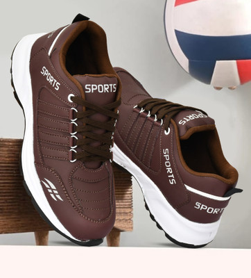 RDXO Comfortable Premium Stylish Unique Trendy Popular KUS2041_BROWN for Men Running Shoes For Men(Brown , 8)