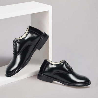 28niqel Pure Leather Formal Shoes | Classic Oxford LaceUp | Comfortable & Durable Office Lace Up For Men(Black , 6)