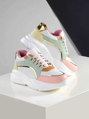 house of common Multicolor Casual Sneakers Light Weight Stylish Synthetic Party Wear Shoes Sneakers For Women(Multicolor , 7)
