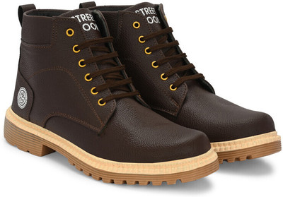 STREETLOOK Second Shift Work Boot For Men's & Boy's High Tops For Men(Brown , 9)