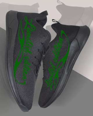 KANEGGYE RUNNING SPORTS SHOES FOR MEN & KIDS Running Shoes For Men(Black, Green , 8)