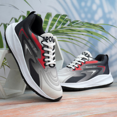 Deals4you Boys Lace Running Shoes(White, 16 - 18 Years)