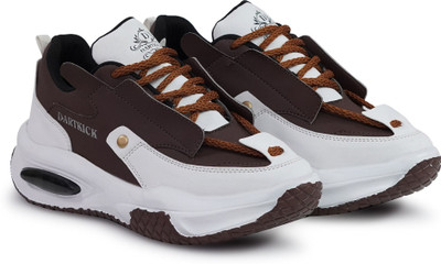 CROWN DARTKICK Men’s TOP Performance Sneakers – Street Style Design Sneakers For Men(Brown , 10)