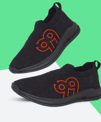 Kenamin SPORTS FOR MEN & KIDS Running Shoes For Men(Black, Orange , 10)