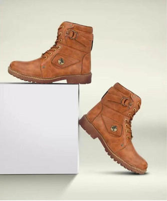 aRICS Men's Ankle Length Boots- Elevated Look, Utmost Comfort, Firm Grip Boots For Men(Tan , 6)