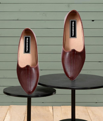 JAIPUR DIVINECRAFT Men's Jalsa Jutti,Jutis For Men,BROWN Mojaris For Men(Brown , 7)