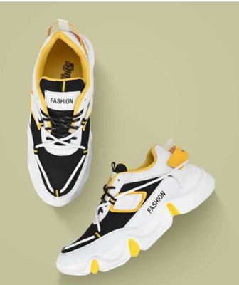 Sender Men looking stylish sneakers|wedding shoes|casual|dailywear,Juta,jute,shuj Sneakers For Men(Yellow , 7)