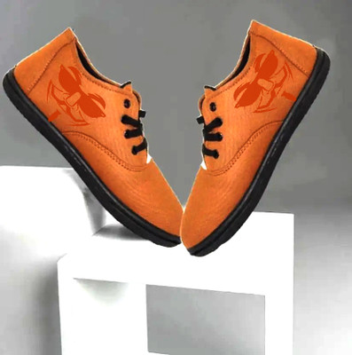 Kenamin CASUALS FOR MEN & KIDS Casuals For Men(Orange , 4)