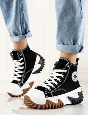 Magnolia Trendy Stylish Chunky High Tops For Men(Black , 7)