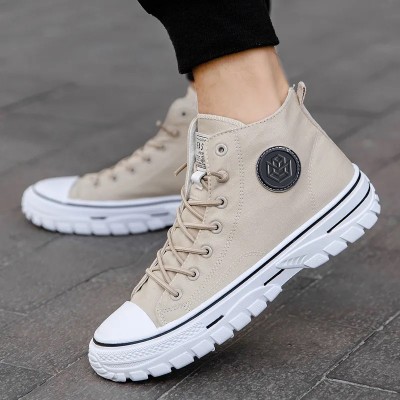 overstar Mens Trendy|Chunky Casual Sneaker|Outdoor Running Shoes For Men Casuals For Men Canvas Shoes For Men(Beige , 8)