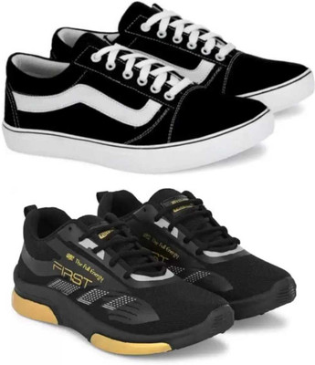 Ketolite Combo Pack Of 2 Sneakers For Men(Black , 10)