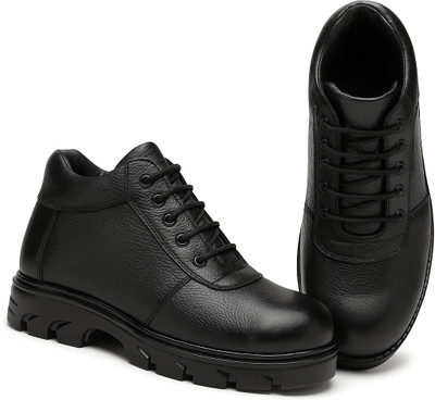 BTOM Steel Toe Leather Safety Shoe(Black, S1, Size 10)