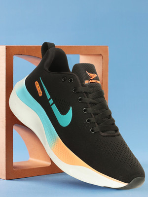 BLACKTOWN BLACKTOWN D-01 Runner M Running Shoes For Men (BLACK) Running Shoes For Men(Green , 10)