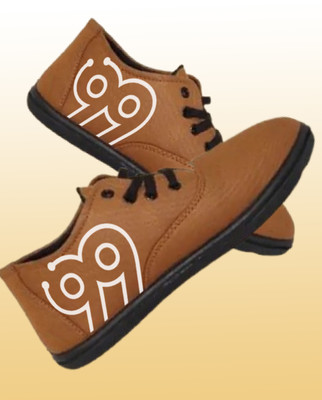 Kenamin Stylish Casual Shoes for Men and kids Casuals For Men(Tan, White , 9)