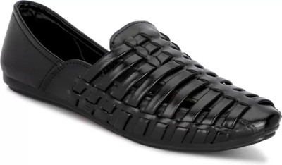 Empeno Stylish/ Party wear & Ethnic Nagra Juttis & Casual Loafers Mojaris For Men(Black , 10)