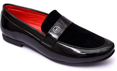 Ageshub Casual Stylish Comfortable Loafers For Men(Black, Red , 10)