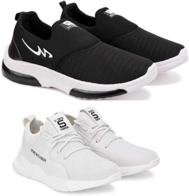 Ketolite Combo Pack Of 2 Sneakers For Men(Black, White , 9)