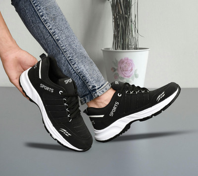 house of common Comfortable Premium Stylish Unique Trendy Popular KUS2041_BLACK for Men Running Shoes For Men(Black , 8)