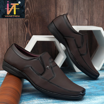 VANETIEN Slip On For Men(Brown , 8)