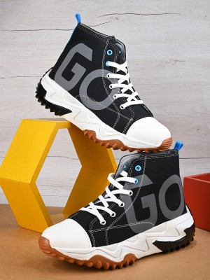 ASTEROID GO - RADIUM Canvas Premium Boot Black Partywear Casual Fancy Sneaker For Men Sneakers For Men(Blue)