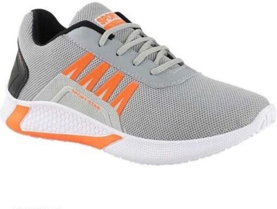 Begone Running Shoes For Men(Grey, Orange , 9)