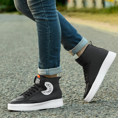 Magnolia High Tops For Men(Black , 8)